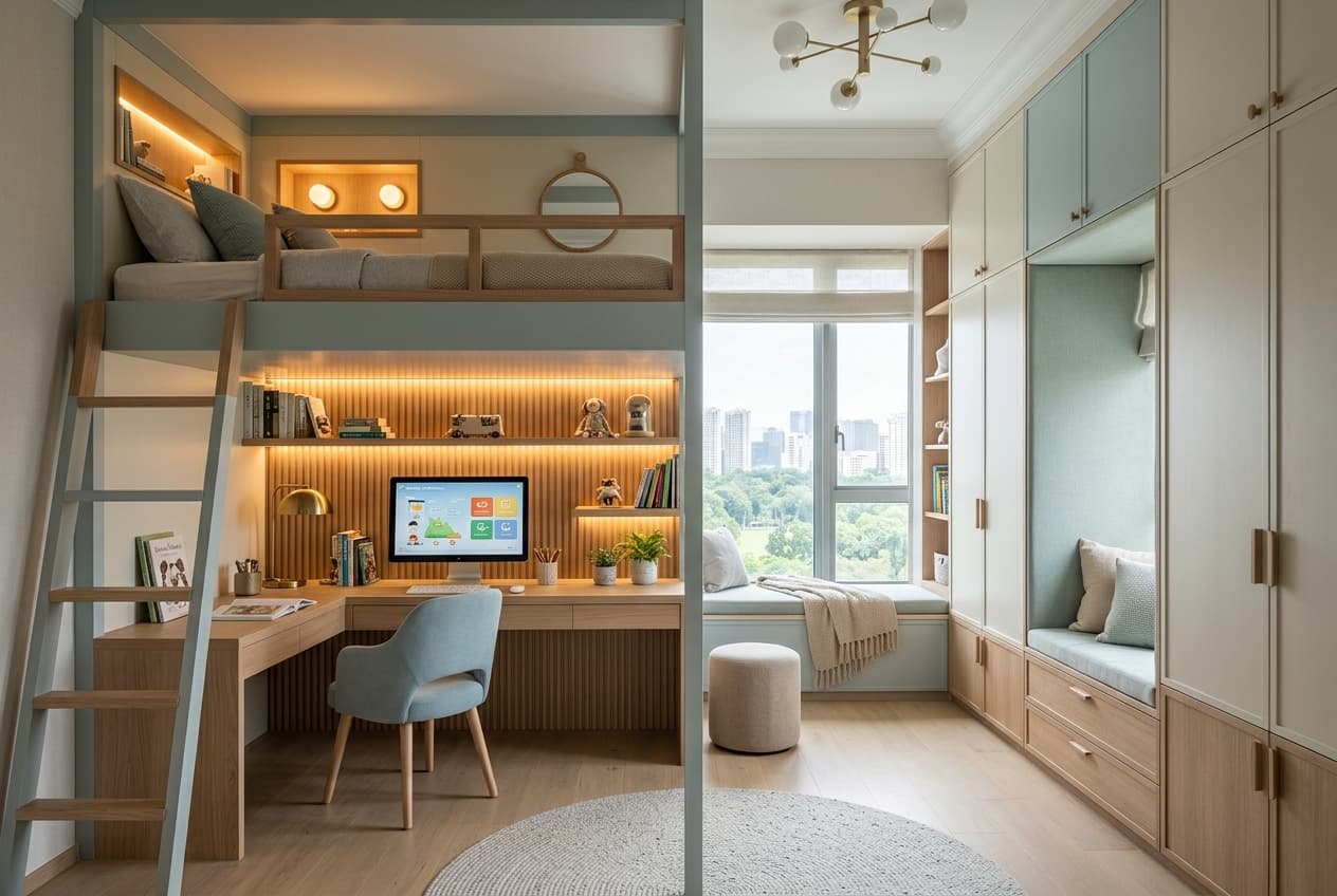 Modern Kids Bedroom Deck